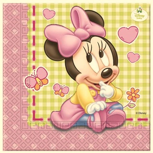 PLATOS DE FIESTA PATO MARGARITA BEBÉ MINNIE MOUSE BAUTIZO DISNEY - Imagen 3 de 8