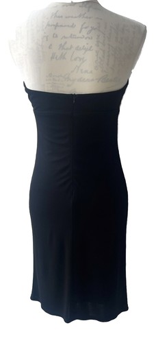 Preloved Women’s Versace Black  Strapless Dress Size UK 10 IT 42 Used - Picture 7 of 9