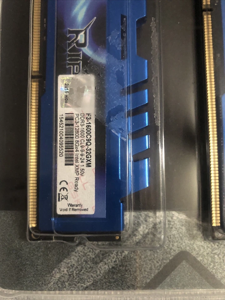 2 G.SKILL Ripjaws DDR3-1600 CL9-9-9-24 (4x8GB) Memory Intel XMP F3-1600C9Q-32GXM - Image 2 of 3