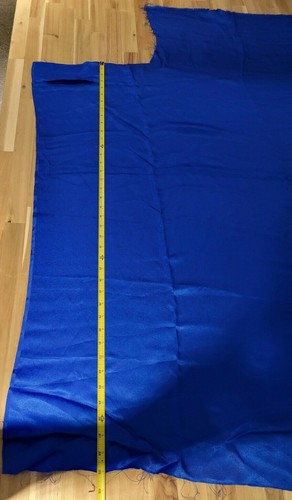 2 Piece Satin Fabric for Crafts & Sewing: Black 36" x 57" & Blue 44" x 39" - Picture 11 of 12