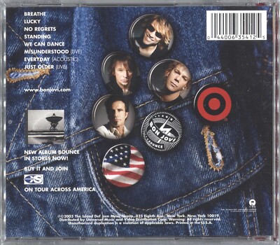 BON JOVI Target Exclusve CD Everyday ACOUSTIC Just Older LIVE
