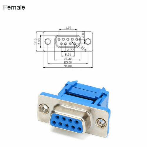 Connettore cavo a nastro IDC pressa 9 pin seriale DB9 RS232 spina maschio presa femmina - Foto 5 di 5