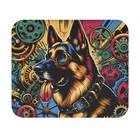 Podkładka pod mysz (prostokątna) Owczarek niemiecki w pop-arcie Steampunkowy design 1