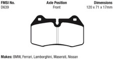 EBC Yellowstuff 4000 Brake Pad Set Front for BMW / Maserati / Ferrari / Nissan
