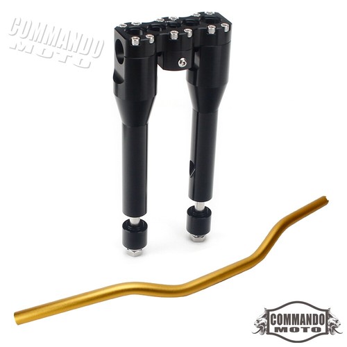 Handlebar Riser & 1" Handlebar For Harley Dyna Super Glide Softail Street Bob - Picture 14 of 24