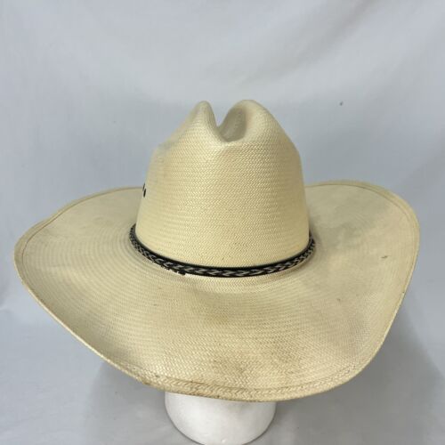 RESISTOL TY MURRAY 10X SHANTUNG PANAMA STRAP COWBOY HAT SIZE 7 1/4 BUCK REIN USA - Bild 2 von 12