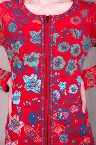KOOI Jacke Mantel (Bio) Baumwolle rot red organic Zipper cotton Caspe - Picture 3 of 4