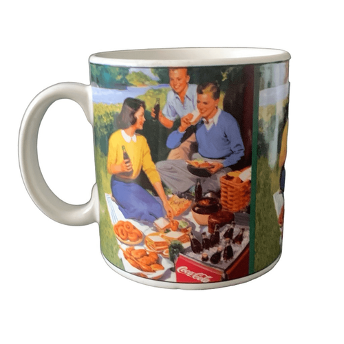 Taza de café de picnic familiar CocaCola usada hombre mujer sorbo con estilo - Imagen 2 de 10