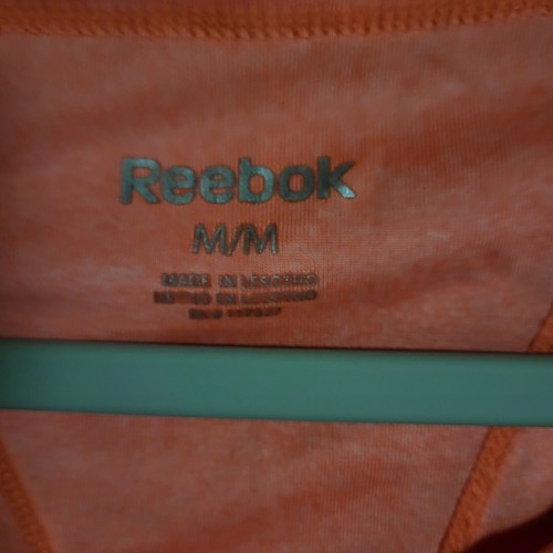 Reebok Womens Shirt Medium Orange Running Athletic Wear Short Sleeve Running - Picture 5 of 8