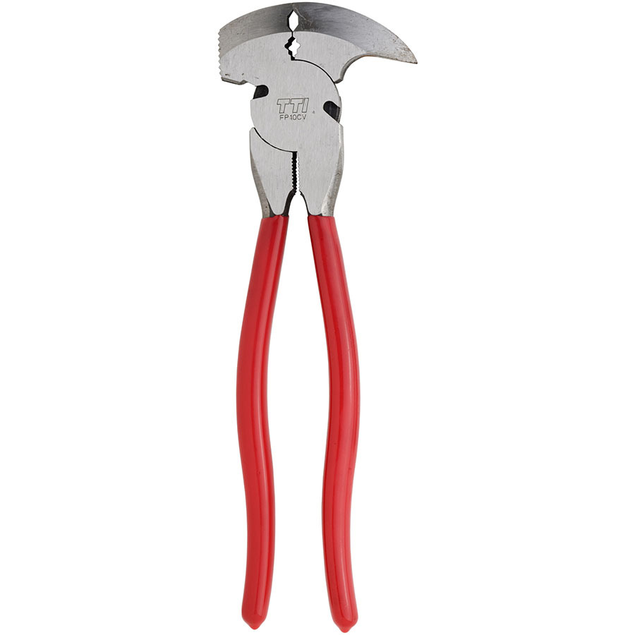 TTI FENCING PLIER FP10CV 250mm, Parred Type Head, Wire Cutters, Prong & Hammer TTI FENCING PLIER FP10CV 250mm, Parred Type Head, Wire Cutters, Prong & Hammer