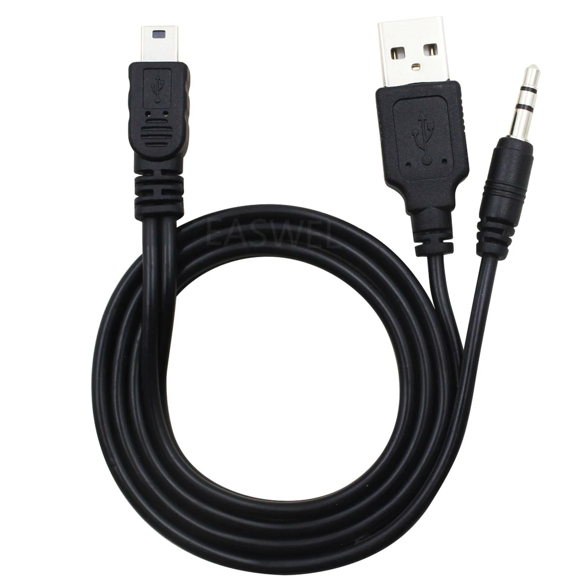 USB 2.0 male to mini B male 3.5mm Jack Plug Audio Cable B108 | eBay