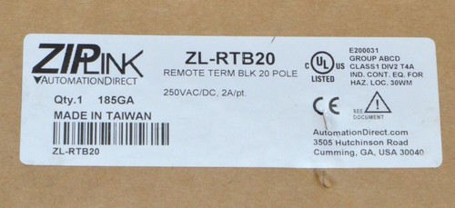 Automation Direct ZIPLink Feedthrough Module, 20 Pole, DIN Rail *New* ZL-RTB20 - Picture 6 of 6