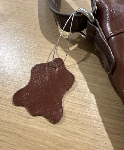 Borsa vintage Gianni Bernini in pelle di castagno con bordo in coccodrillo, usata in ottime condizioni - Foto 7 di 7
