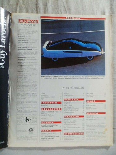 L'AUTOMOBILE MAGAZINE N°474 12/1985 R5 GTD 205 GRD SALON TOKYO CHAPARRAL TYPE 1 - Foto 2 di 2