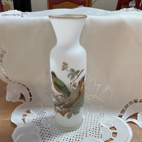 Vintage Enesco Japan frosted glass bird vase Excellent condition - Picture 5 of 5