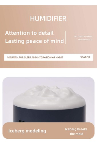 NNEDSZ 2PCS Blue Portable 350ML LED Desk Humidifier with Non-Wet Design - Silent - Picture 3 of 5