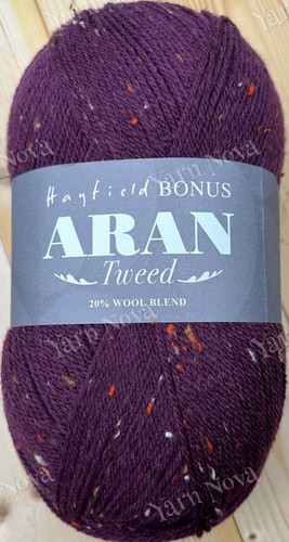 Hayfield Bonus Aran Tweed With Wool Knitting Crochet Yarn 400g Ball - 16 Colours - Picture 12 of 37