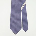 SALVATORE FERRAGAMO TIE Gancini Logo on Blue Silk Necktie