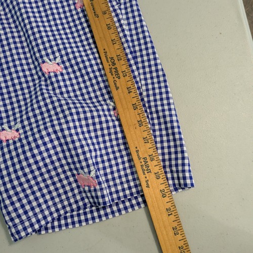 Castaway Nantucket Island - Navy Blue Check With Flying Pigs Shorts 34 preppy - Bild 4 von 7