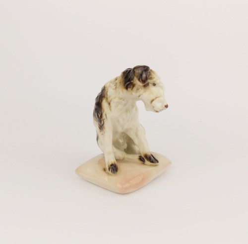 Figura de porcelana Royal Dux 1950 de colección RARA perro párroco terrier Checoslovaquia - Imagen 2 de 5