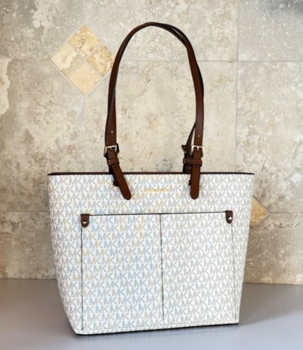 MICHAEL KORS JET SET TRAVEL MEDIUM DOUBLE POCKET TOTE SHOULDER BAG - Picture 36 of 141