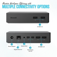 Microsoft Surface Pro Docking Station Model 1661 + 1749 AC Adapter