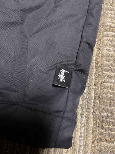Stussy Windbreaker Full Zip jacket Black Men's Sz M  Packable hood - Foto 6 di 9