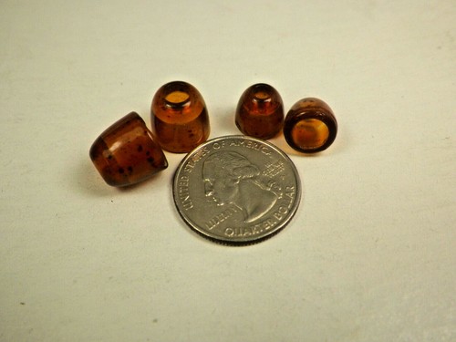 8 Bernstein Kunststoff Kordelzug Kordel Stopper Endkappen, Spitzen Größen 1/2, 3/8 D584 - Bild 8 von 8