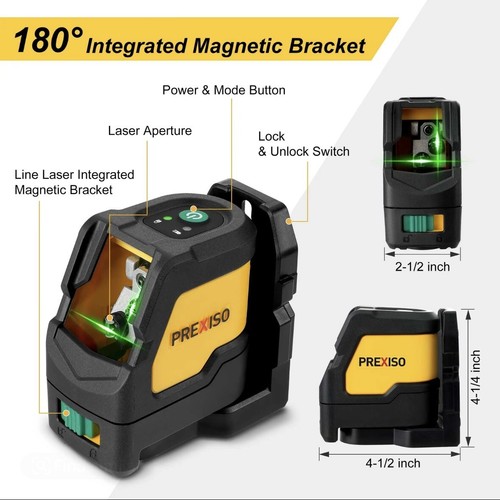 #FathersDayGift PREXISO Laser Level with Tripod, IP54 Professional 150° - Picture 2 of 8