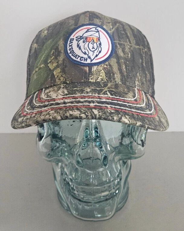 New Saxsquatch Patch & USA Embroidered Camo Hat - American Flag