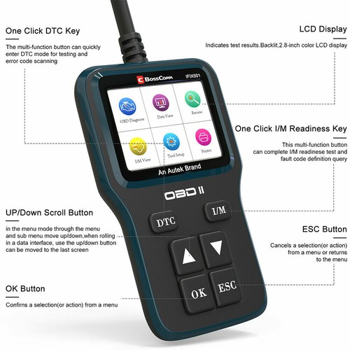Autek IFIX501 Car OBD2 Scanner Engine Check Fault Code Reader Diagnostic Tool - Picture 8 of 9