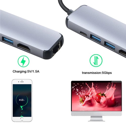 USB Type C Hub Adapter USB 3.0 4K HDMI SD/TF Card Reader For Mackbook PC - Picture 23 of 28