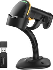 Inateck 2D Barcode Scanner with Intelligent Stand, Wireless QR Code Scanner, Han