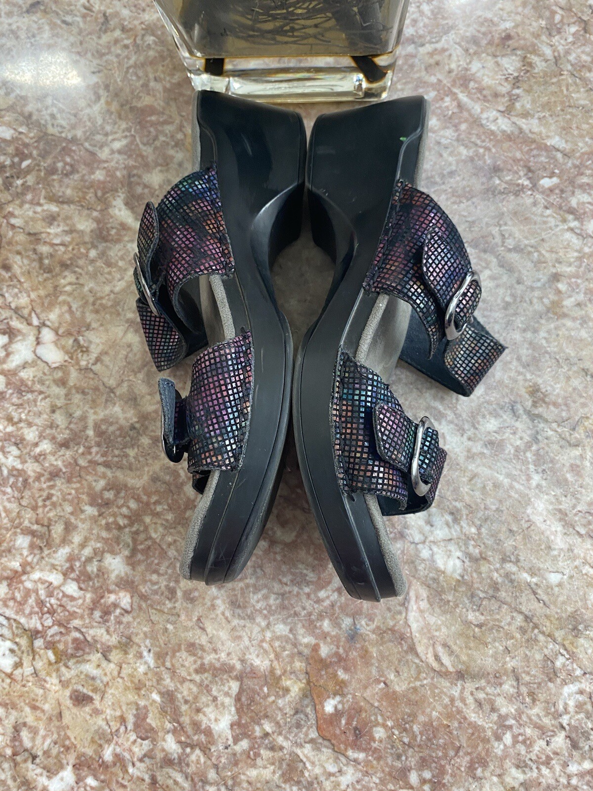 Dansko Sophie Metallic Python Print Slide Sandals… - image 8