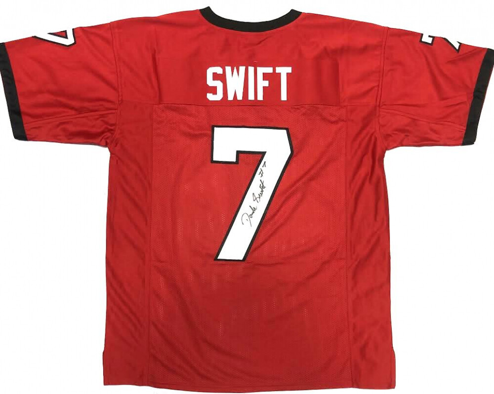 D'Andre Swift Autographed Signed Georgia Bulldogs Red Jersey (JSA Hologram) Jr Running Back 