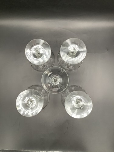 Vintage MCM Champagner Coupes Gläser 5er Set gestapelte Kugelstiele 5 Oz - Bild 4 von 8