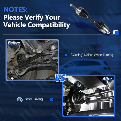 OE Rear Pair CV Axle Shaft Set For 1992-99 BMW 325i 325is 328i 328is L6 RWD - Picture 5 of 15