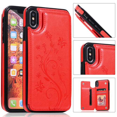 Case For iPhone 5-11 12 13 14 15 16 Pro Max Butterfly Leather Wallet Phone Cover - Picture 11 of 46