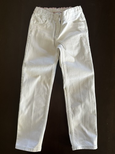Hanna Andersson girls 140 10 white denim jeans EUC - Picture 3 of 4