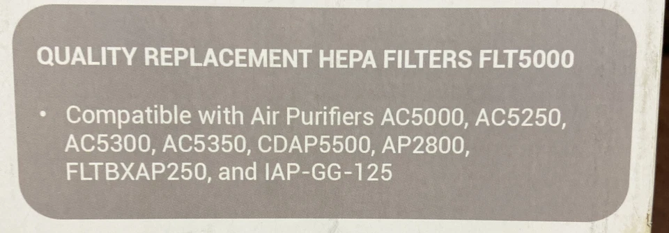 Nuevo filtro de aire blanco Kaiman Premium True HEPA C para AC5000, AC5250, AP2800- Más Foto 2 de 4