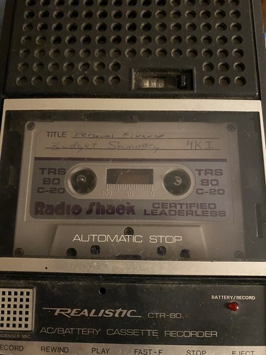 Realistic Radio Shack CTR-80 Shoebox Cassette Recorder Works But No Sound - Picture 3 of 12