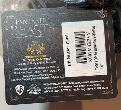 NIFFLER The Noble Collection Phantastische Tierwesen 8 Zoll Plüsch NEU VERSIEGELT IN KUNSTSTOFF - Bild 5 von 6
