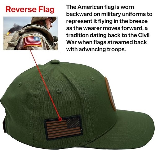 US Marine Baseball Cap with Anchor and Globe Insignia on Leather Patch - Picture 9 of 17