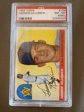 1955 Topps Harmon Killebrew Rookie PSA 8 (MC) # 124