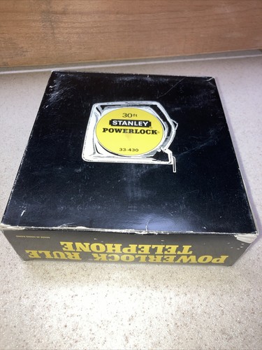 Stanley Powerlock Rule Telephone Novelty Tape Measure Tool Phone Rare Collector - Picture 17 of 18
