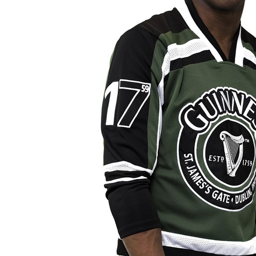 Guinness Grün Weiß Harfe Hockey Trikot Shirt Irish Dublin Irland Neu - Bild 7 von 8