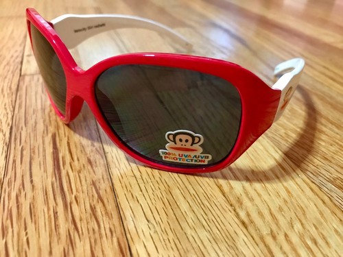 $130 NWT Kids Sunglasses Red White Small Paul Frank Julius Monkey Velocity Girl - Picture 4 of 12