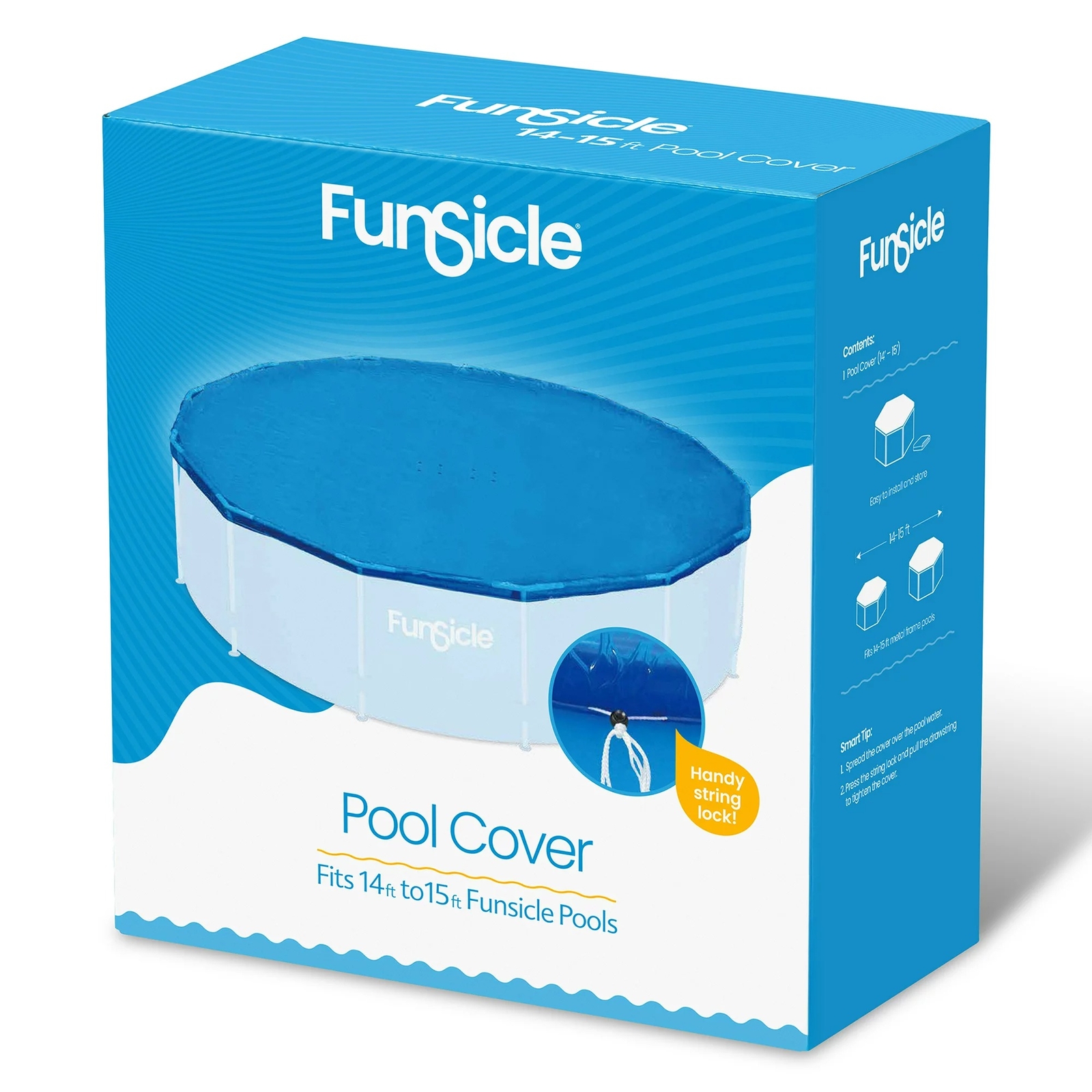 Funsicle P521500B3 15 ft Round Above Ground Pool Cover, for Outdoor Use