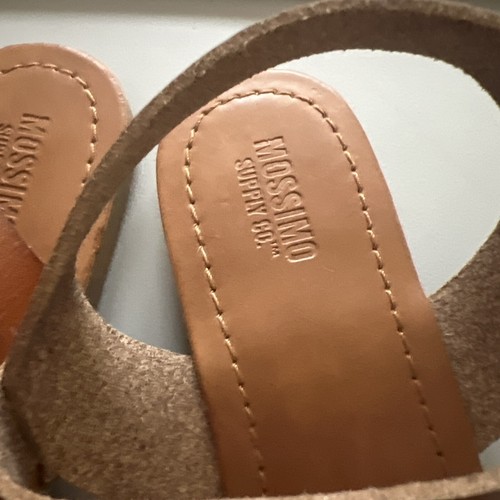 Massimo Silver sparkly flat strap sandals Brown Size 7 1/2 US - Picture 3 of 6