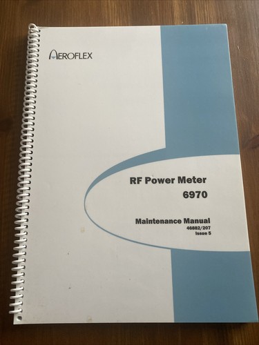 Miernik mocy Aeroflex Rf 7970 Instrukcja konserwacji - KP439